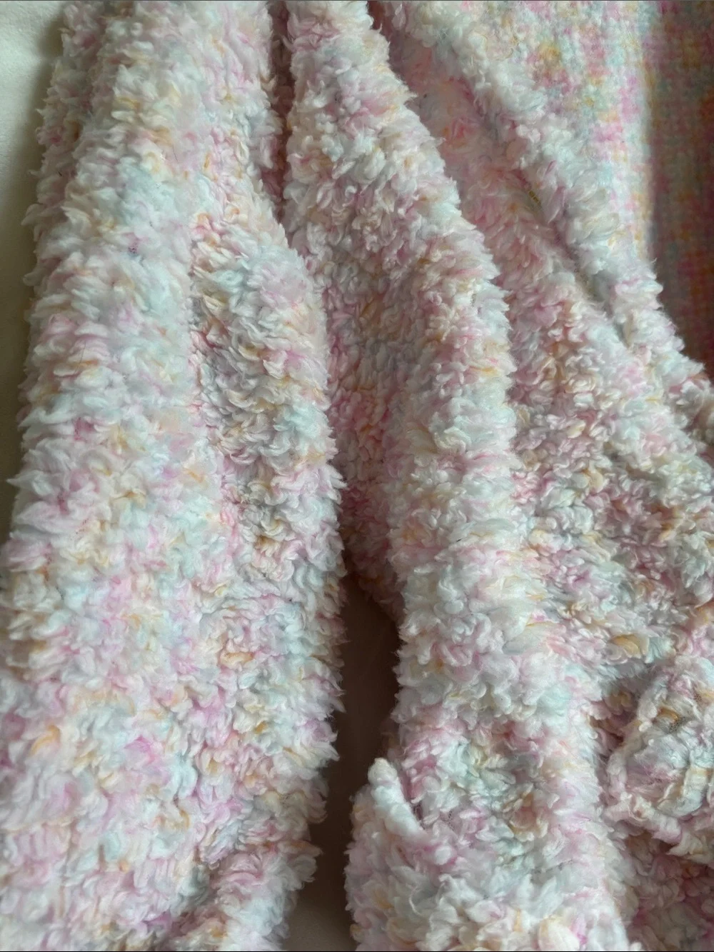 Unicorn Hooded Plush Robe - Pastel Pink Multicolor